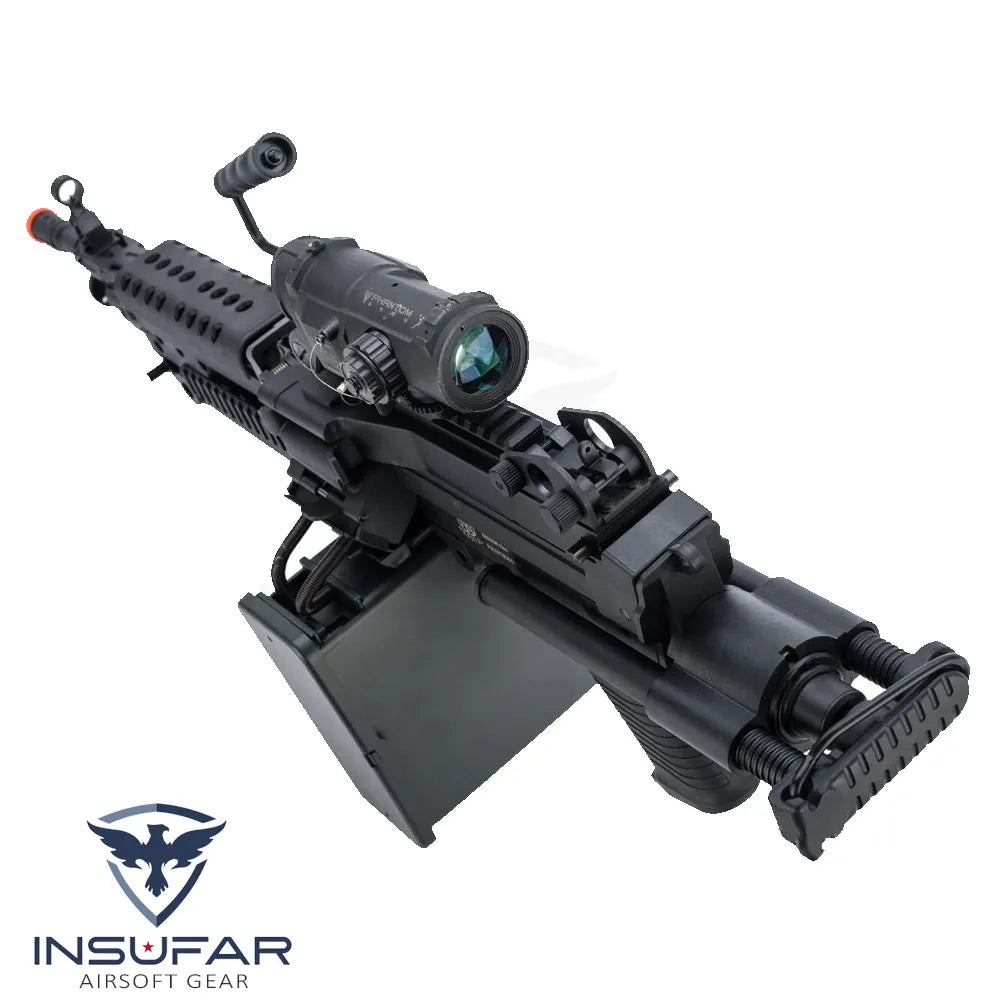 Replica M249 Cybergun Licenciada FN MINIMI "Featherweight" 400 FPS con magazine Box 2500rds