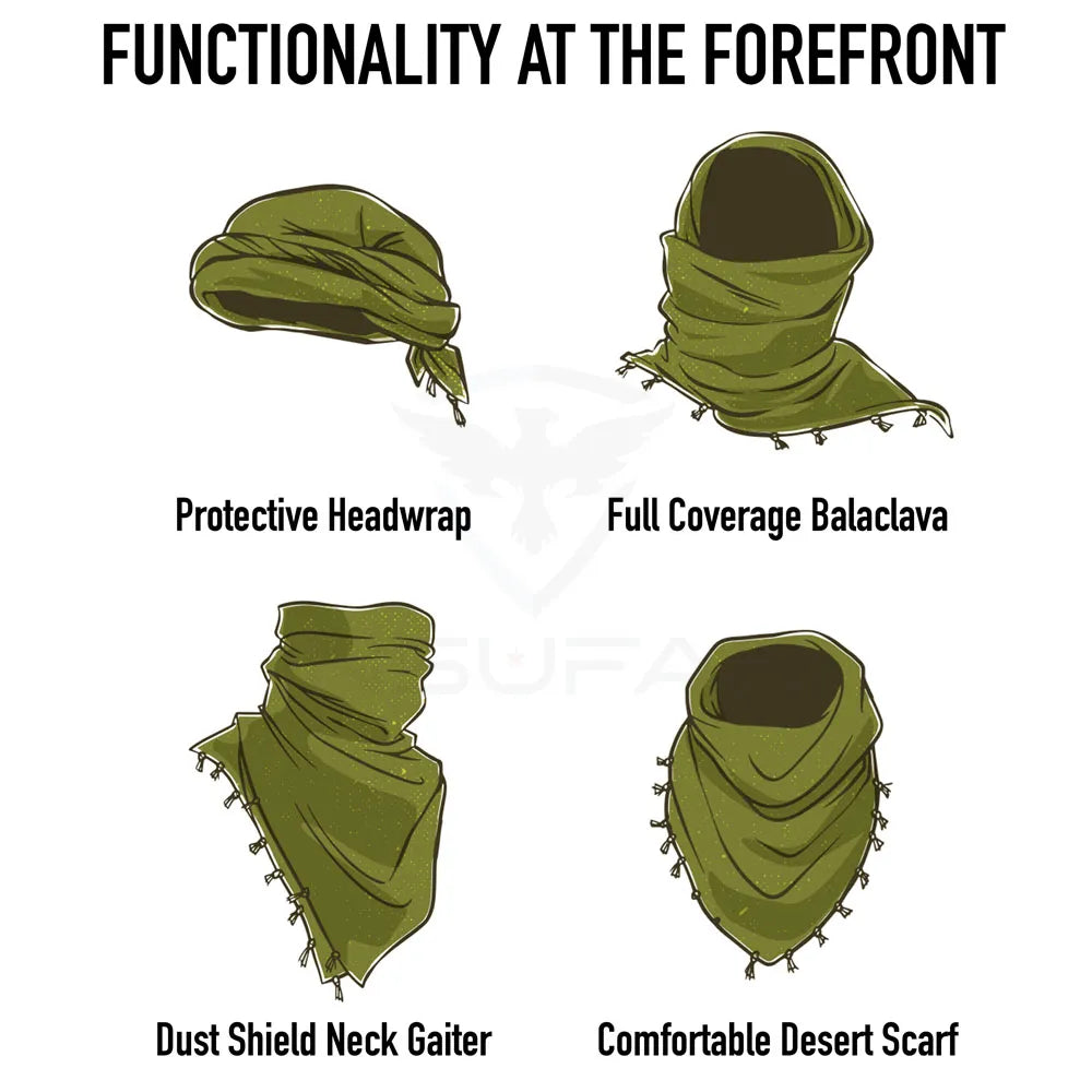 Shemagh Rothco Tactical Desert Keffiyeh coyote-negro