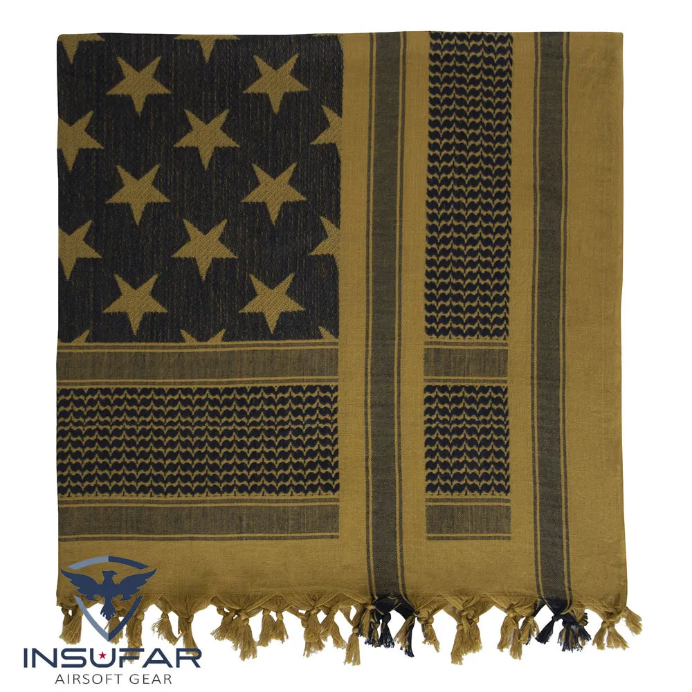 Shemagh Rothco tactico desierto bandera USA coyote