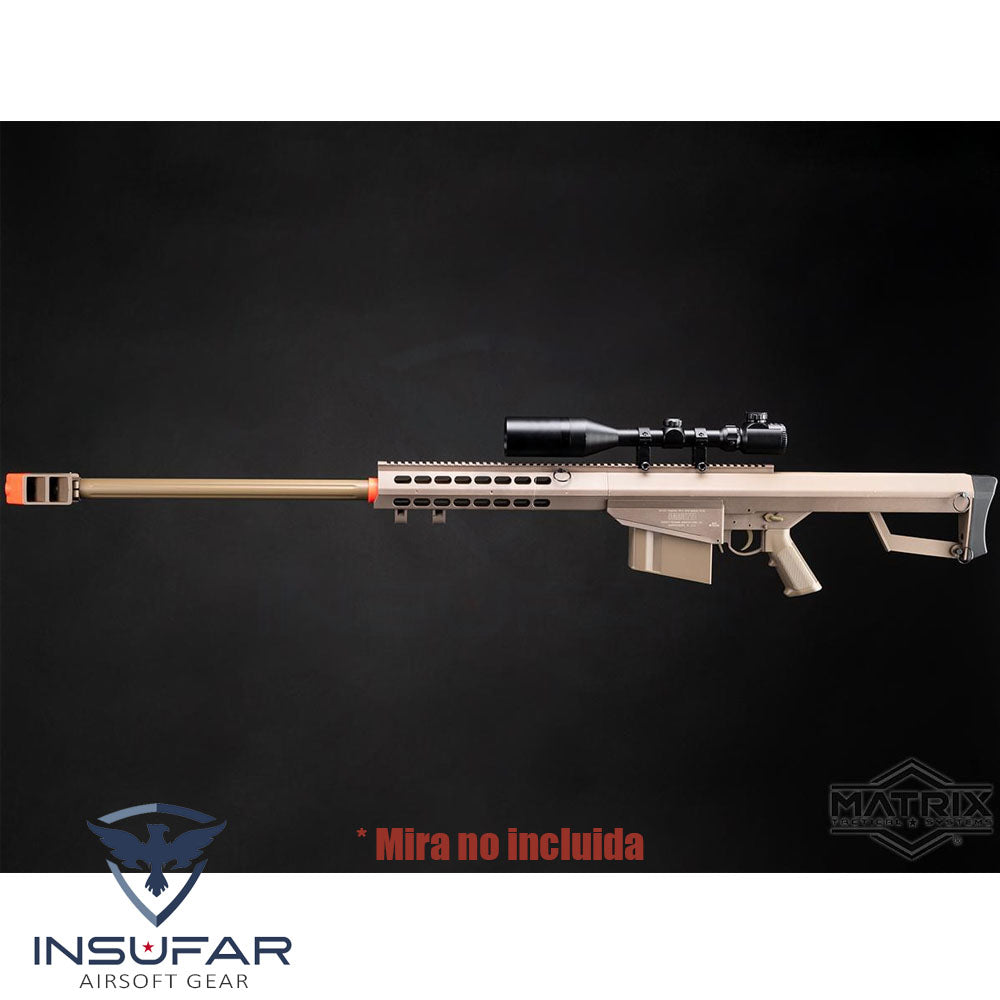 Replica Sniper Matrix Tan Licenciada Barrett M82A1 carga manual