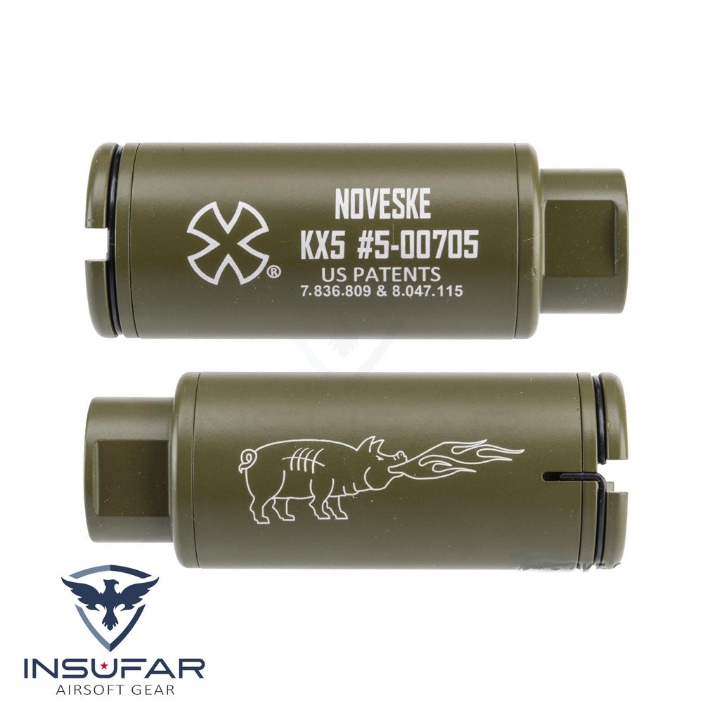 Flash hider verde con trazador compacto recargable EMG Noveske KX5