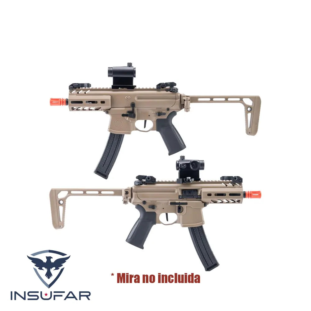 Replica SMG Airsoft SIG Sauer ProForce MPX-K Sportline AEG (Color: Dark Earth)