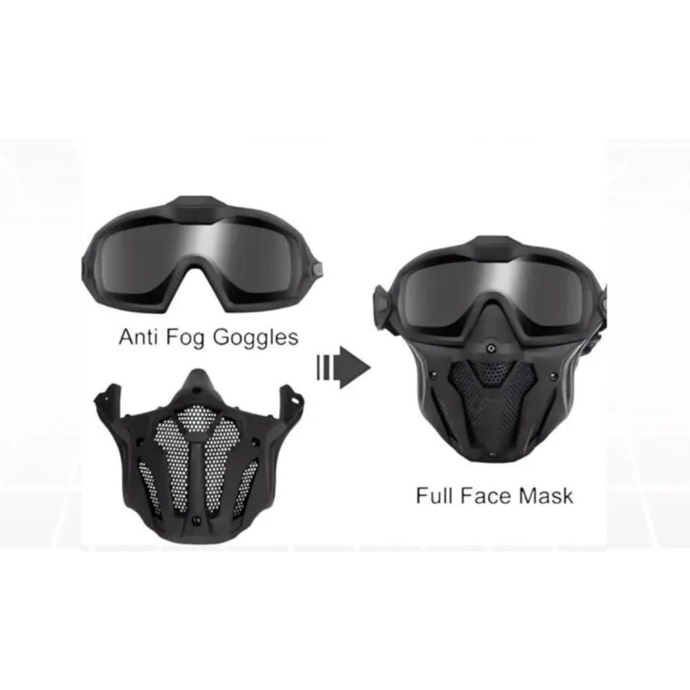 Máscara Bigdragon Full Face con Ventilador (Negro)