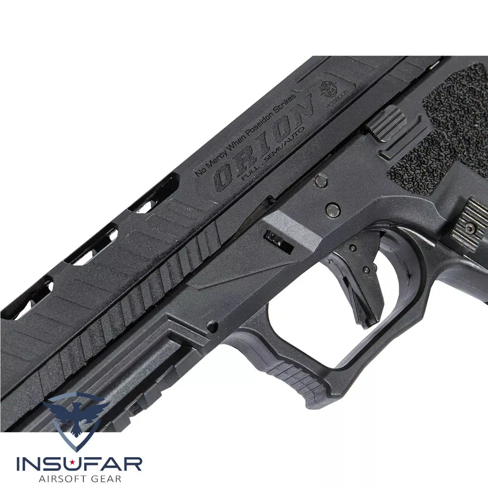 Replica pistola Poseidon Orion No.3 negra GBB