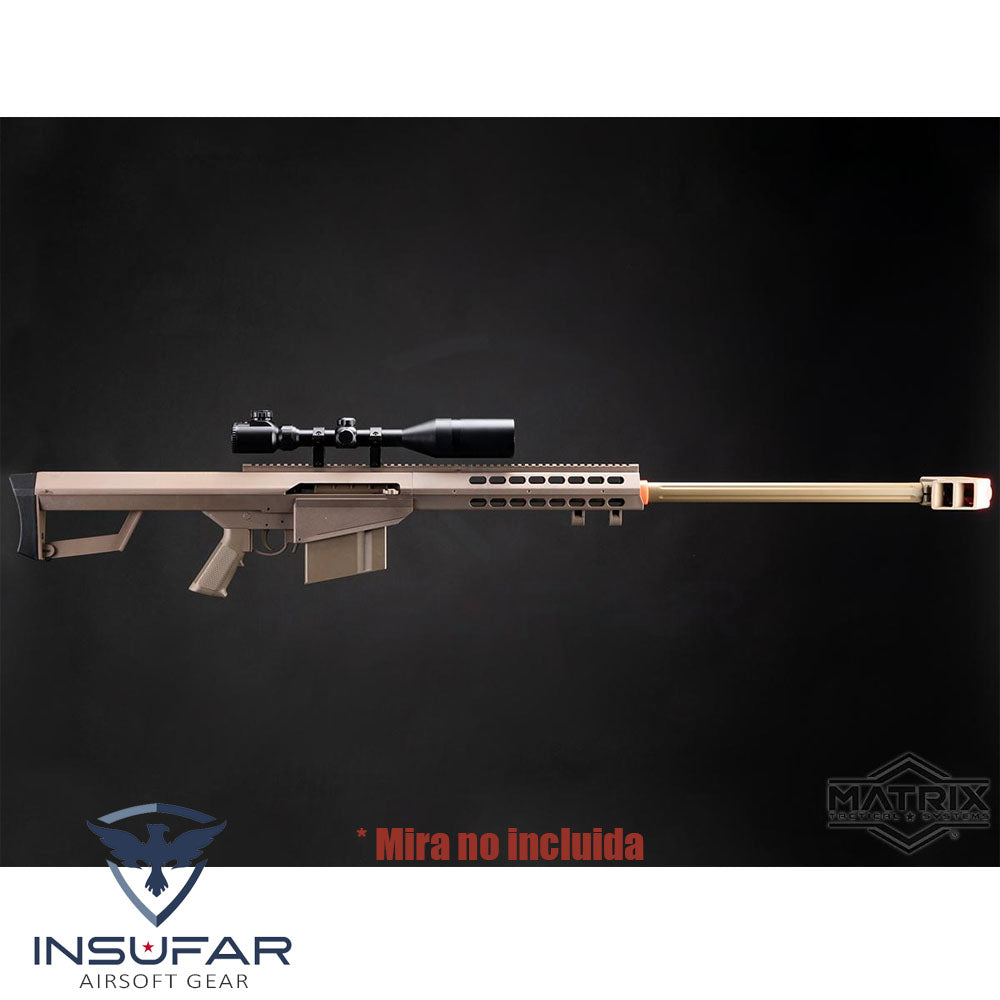 Replica Sniper Matrix Tan Licenciada Barrett M82A1 carga manual