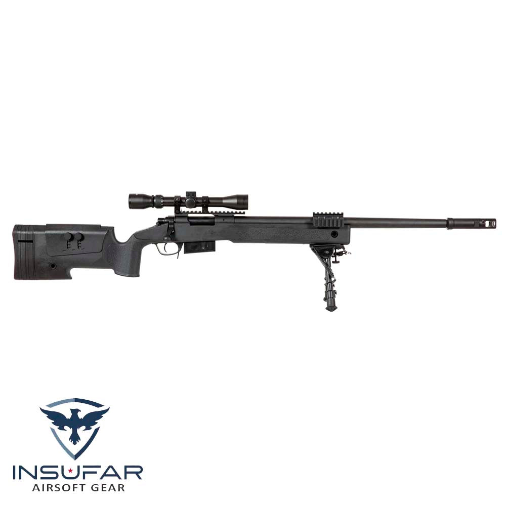 Réplica de Rifle Sniper SA-S03 CORE™ High Velocity con Mira y Bipode - negra