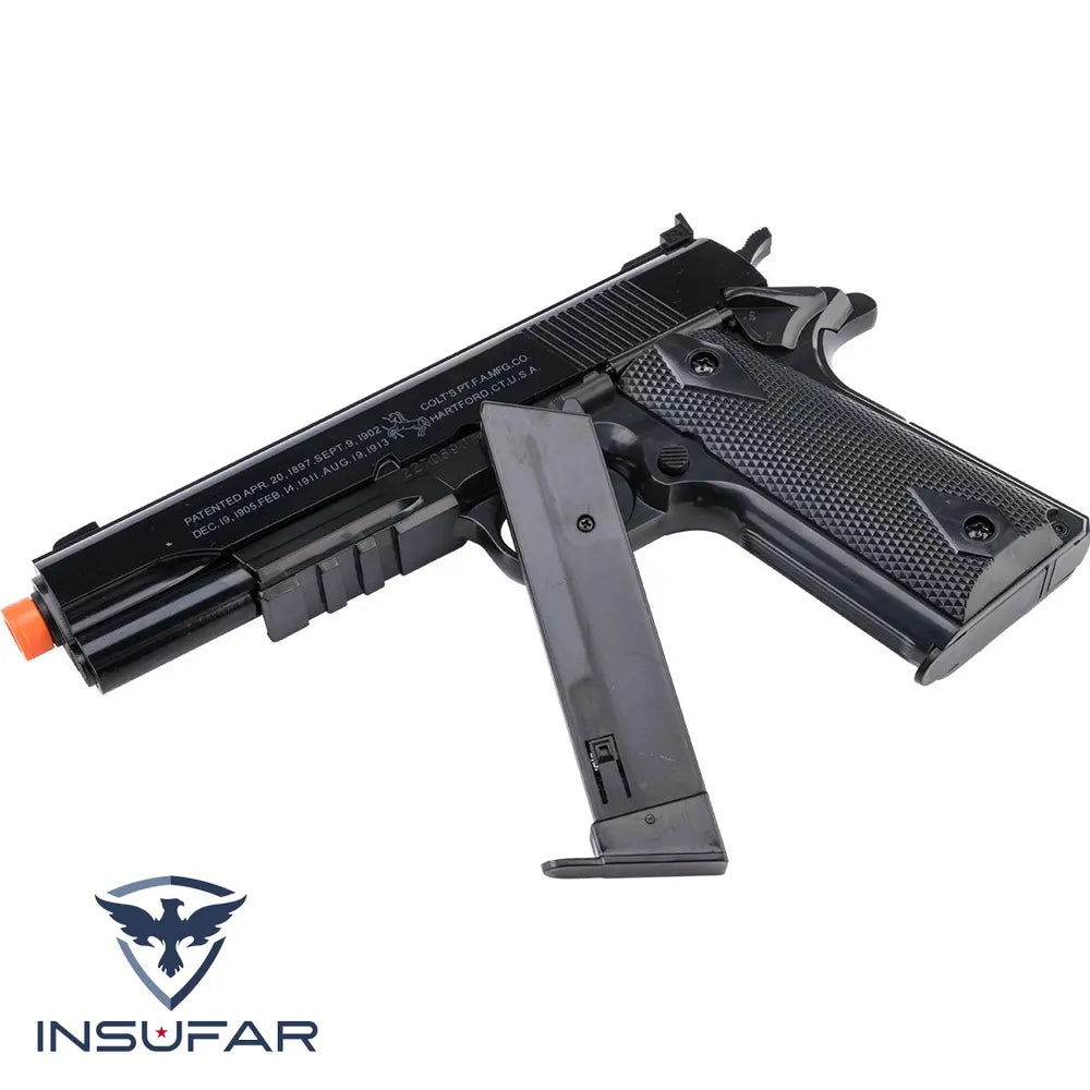 Replica pistola airsoft Cybergun Colt M1911A1 resorte c/mag extra