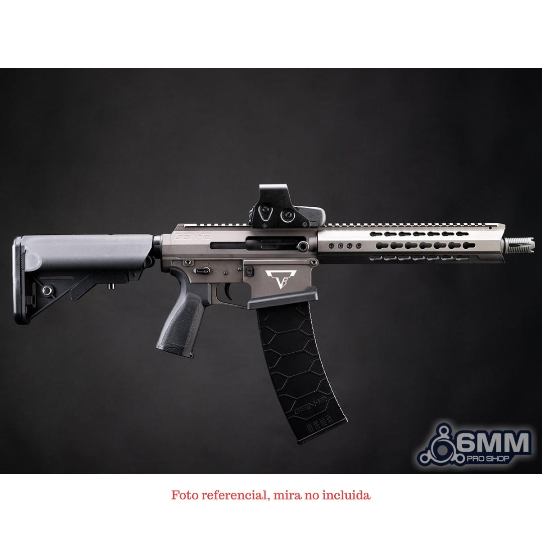 Replica 6mmProShop Taran Tactical Innovations licenciada "Dracarys" Gen12 AEG gris c/mosfet