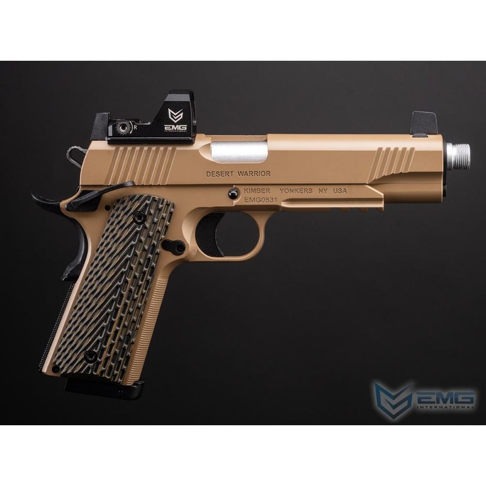 Pistola Airsoft EMG x Kimber Desert Warrior 1911 Co2 GBB con grip G10