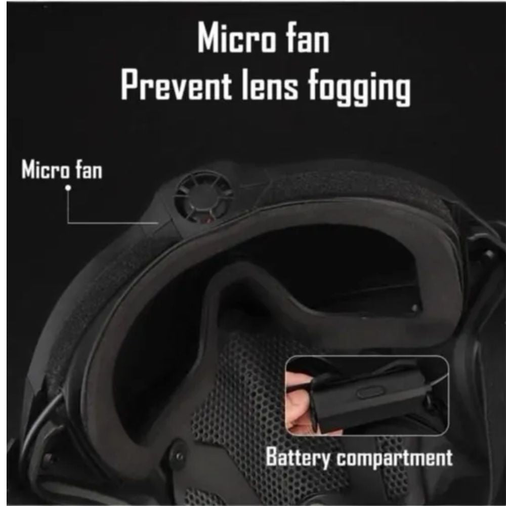 Máscara Bigdragon Full Face con Ventilador (Negro)