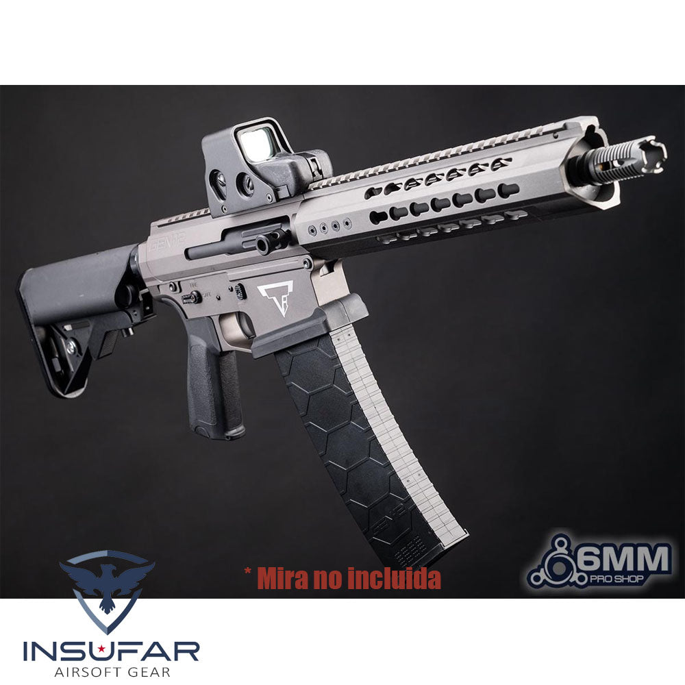 Replica 6mmProShop Licenciada Taran Tactical Innovations x Genesis Arms "Dracarys" Gen 12 AEG gris