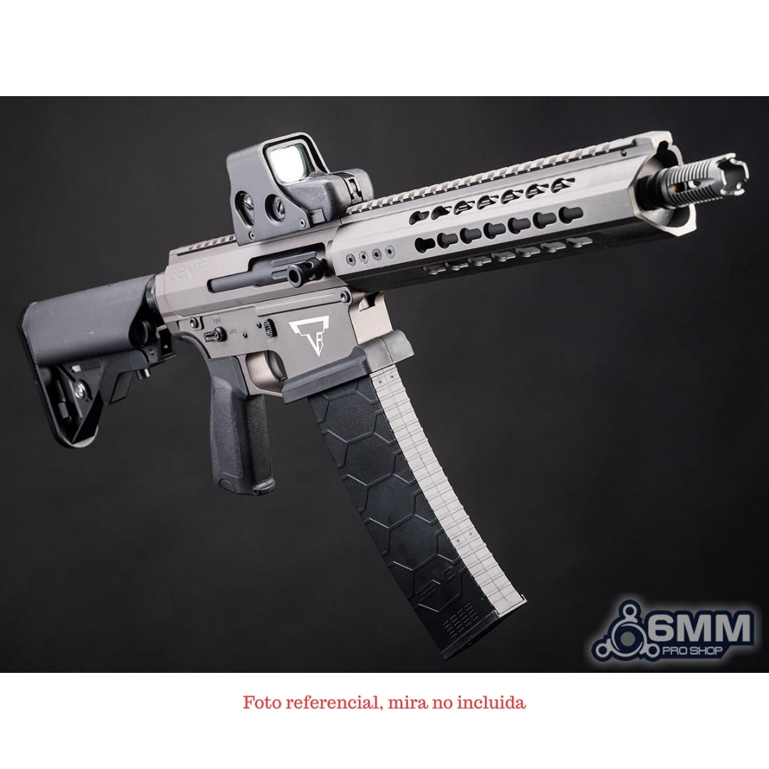 Replica 6mmProShop Taran Tactical Innovations licenciada "Dracarys" Gen12 AEG gris c/mosfet