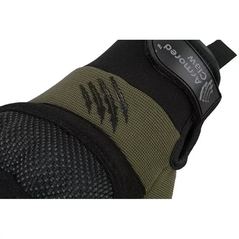 Guantes Tácticos Armored Claw Shield Olive Defender Talla S