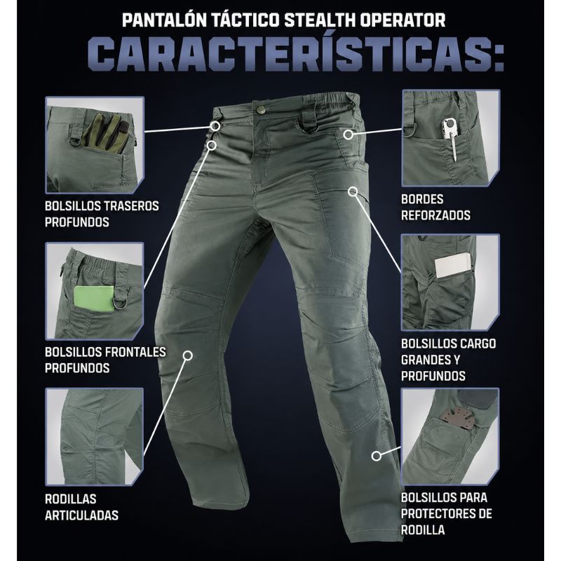 Pantalón operador Condor Stealth Khaki Talla 36WX32L