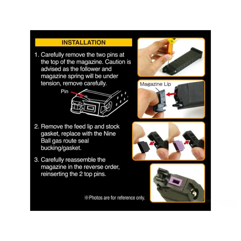 Sello de Gas Nine Ball Aero para Cargador GBB Umarex Glock (Set x2)